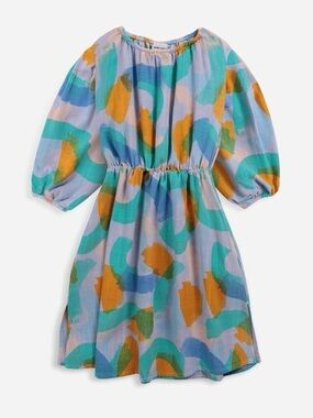 NWT Bobo Choses Abstract Print Linen Dress – 4–5Y / 110 cm